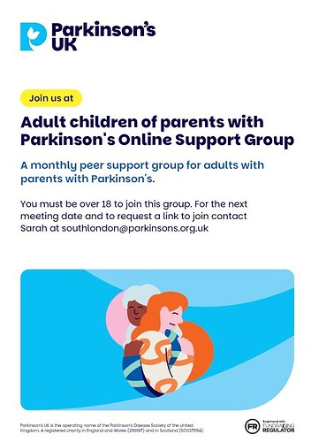 Parents with Parkinson's support group
